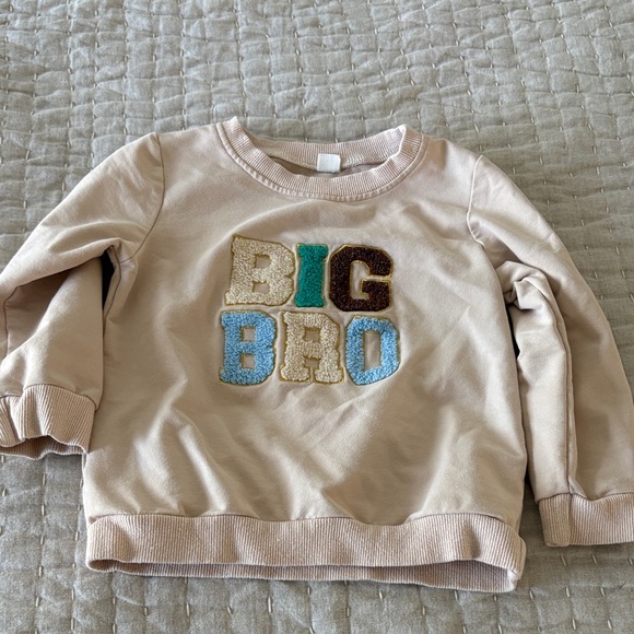 Other - Beige Ribbed Collar Sweatshirt